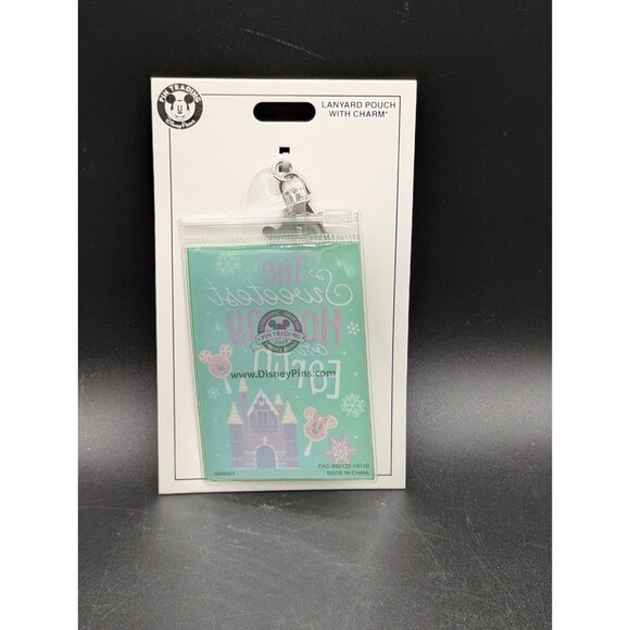 Disney Parks Lanyard Pouch with Charm - Sweetest Holiday on Earth - NWT - Picture 2 of 3